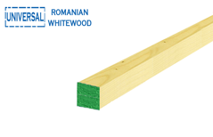 Show details for UNIVERSAL WHITEWOOD 2" x 2" x 13FT. Picture of UNIVERSAL WHITEWOOD 2" x 2" x 13FT.