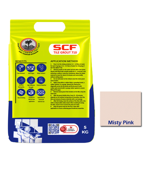 Picture of SCF TILE GROUT 710 ( MISTY ROSE ) - 5 KG