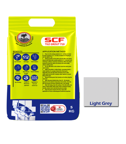 Picture of SCF TILE GROUT 710 ( LIGHT GREY ) - 5 KG