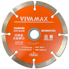 Show details for VIVAMAX DIAMOND SAW BLADE 115 MM - SEGMENTED Picture of VIVAMAX DIAMOND SAW BLADE 115 MM - SEGMENTED