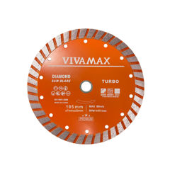 Show details for VIVAMAX DIAMOND SAW BLADE 105 MM - TURBO Picture of VIVAMAX DIAMOND SAW BLADE 105 MM - TURBO
