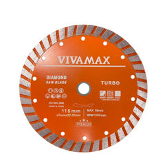 Show details for VIVAMAX DIAMOND SAW BLADE 115 MM - TURBO Picture of VIVAMAX DIAMOND SAW BLADE 115 MM - TURBO