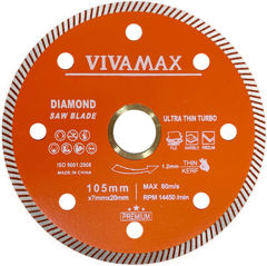 Show details for VIVAMAX DIAMOND SAW BLADE 105 MM - ULTRA THIN TURBO Picture of VIVAMAX DIAMOND SAW BLADE 105 MM - ULTRA THIN TURBO